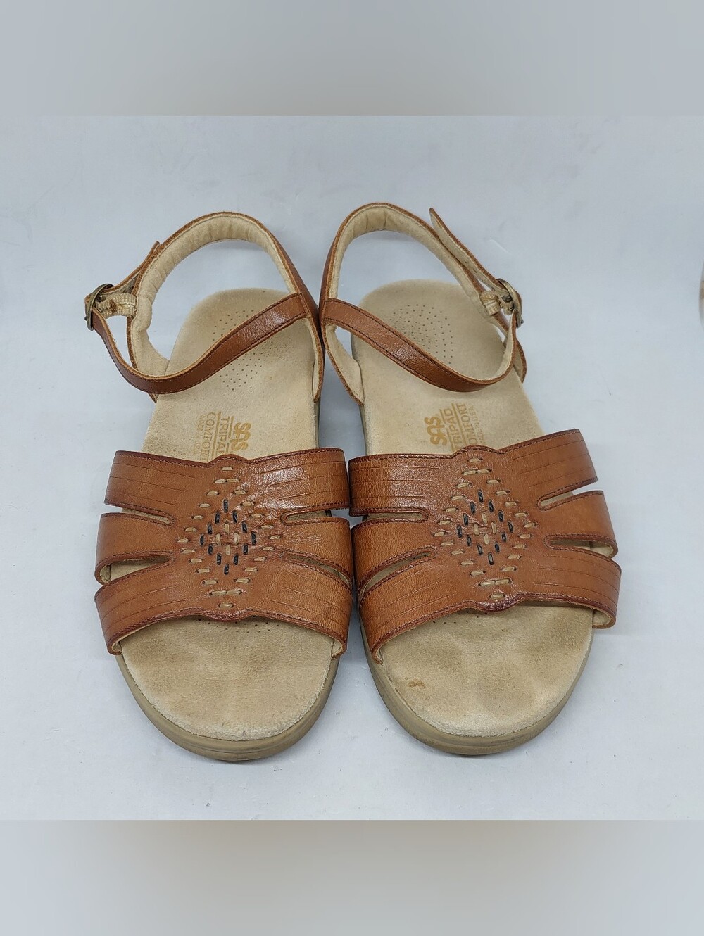 SAS Huarache Sandals Womens Size 8.5 WW Tripad Cushion Comfort Tan Casual Shoes